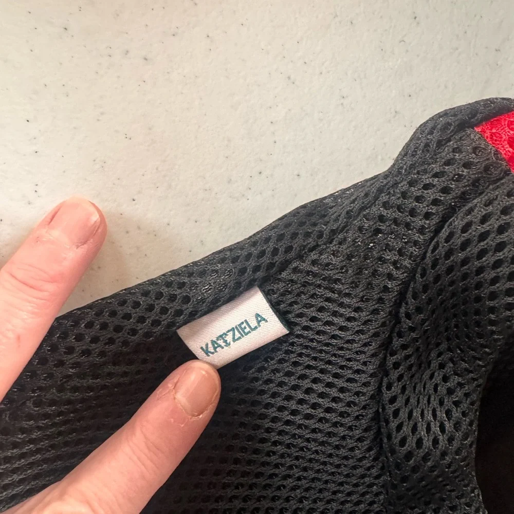 Like New- Used One Time! Black and Red Pet Carrier Sling Bag